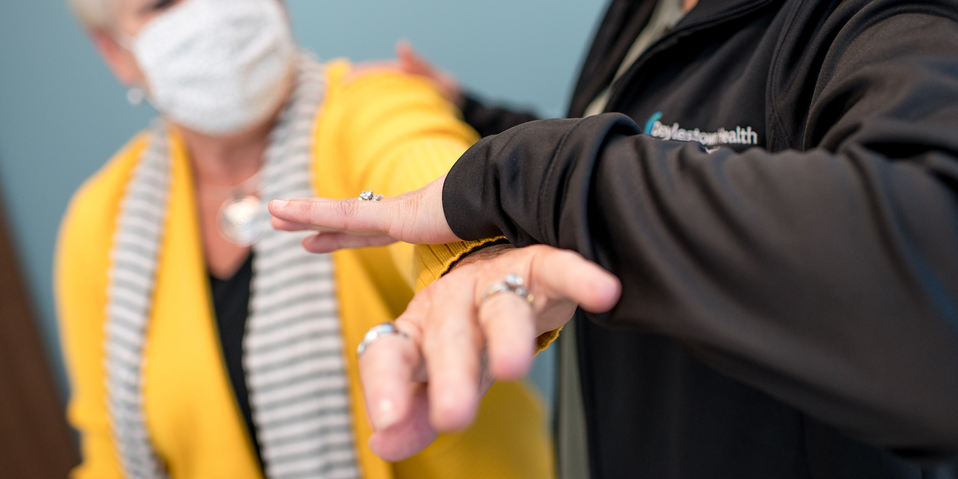 woman receiving hand therapy at Doylestown Health